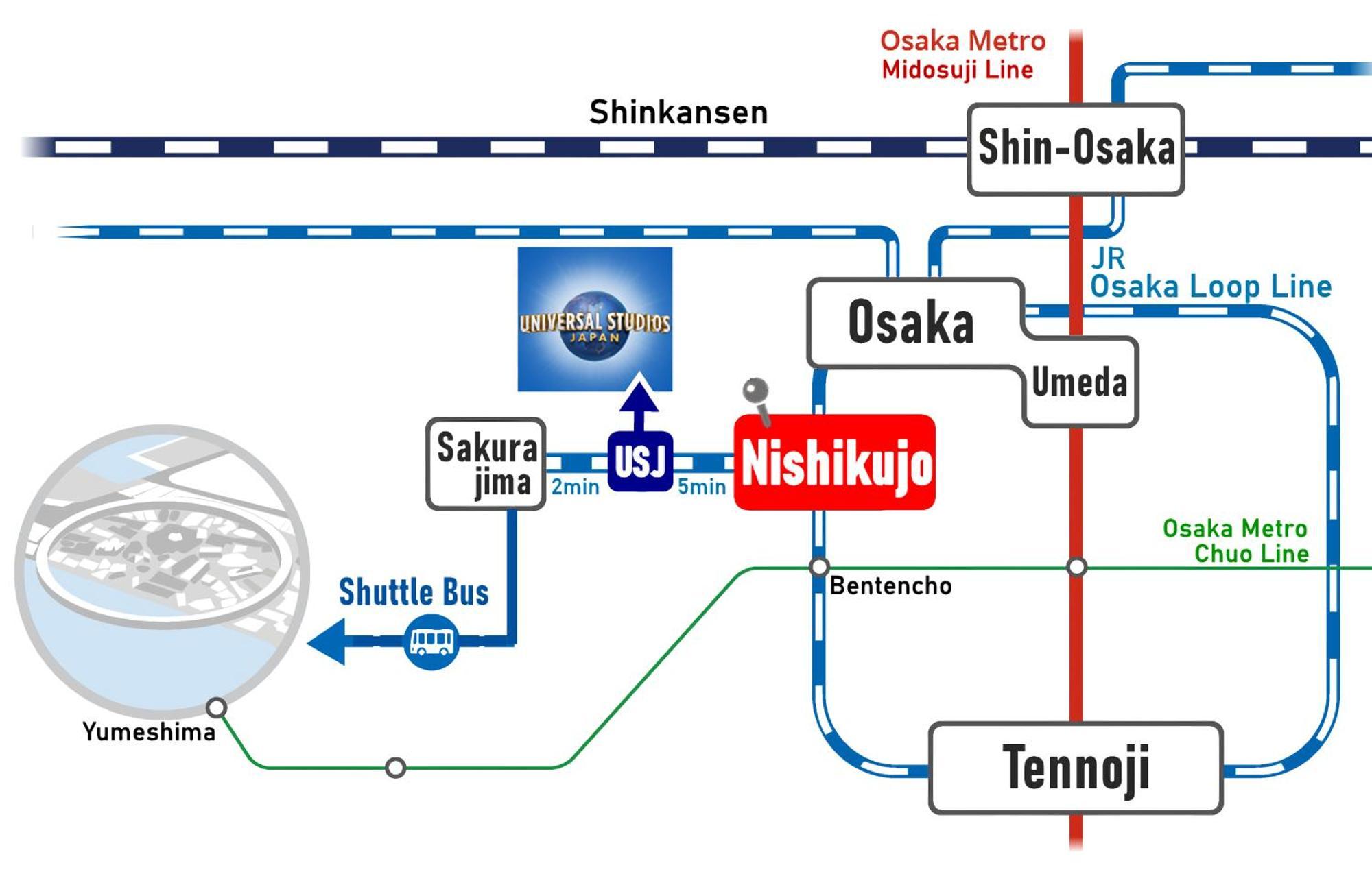 Usj 2 Stops, Umeda&Dotonbori 8Mins, Ninja Style Sv1 Осака Экстерьер фото